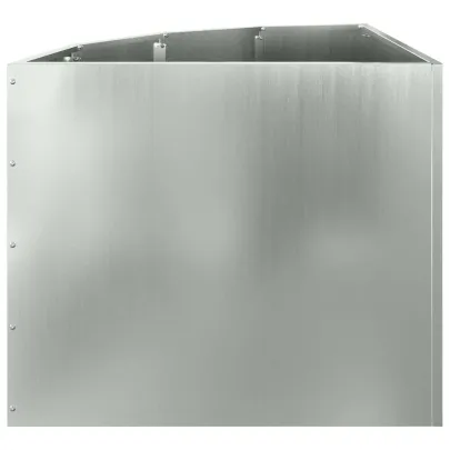 Ghiveci Colț Argintiu Oțel Galvanizat 60x60x50 cm