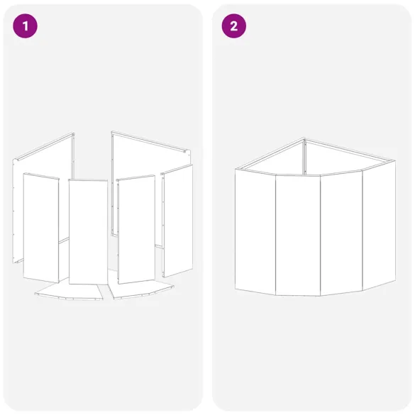 Ghiveci de Colț Alb Oțel 45x45x50 cm - Livrare Gratuită