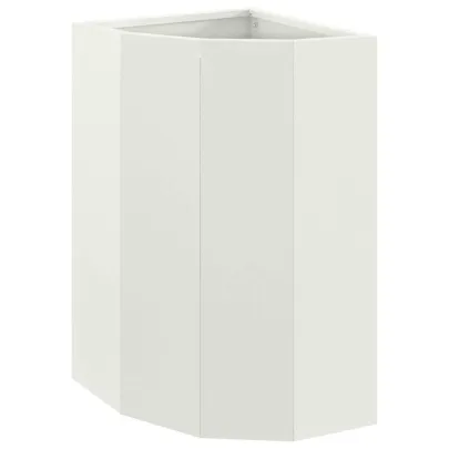 Ghiveci Colț Alb Oțel 30x30x50 cm - Livrare Gratuită