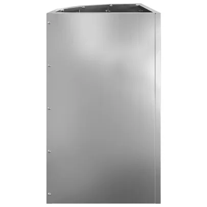 Ghiveci Colț Argintiu Oțel 30x30x50 cm - Livrare Gratuită