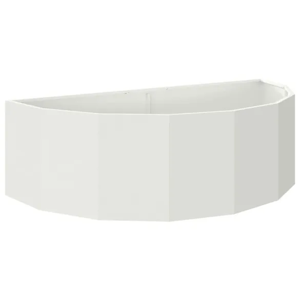 Jardinieră Albă Oțel 120x60x35 cm - Livrare Gratuită