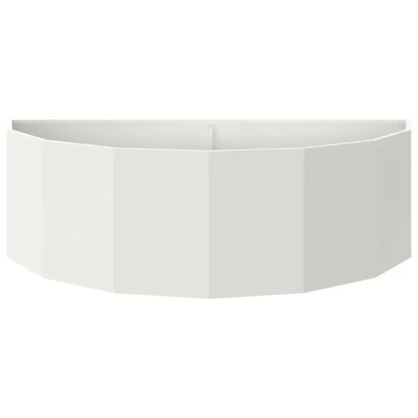 Jardinieră Albă Oțel 120x60x35 cm - Livrare Gratuită