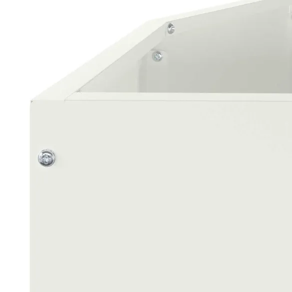 Jardinieră Albă Oțel 120x60x35 cm - Livrare Gratuită