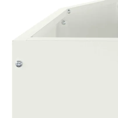 Jardinieră Albă Oțel 120x60x35 cm - Livrare Gratuită