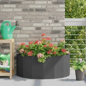 Jardinieră Negru Oțel 90x45x35 cm | Livrare Gratuită