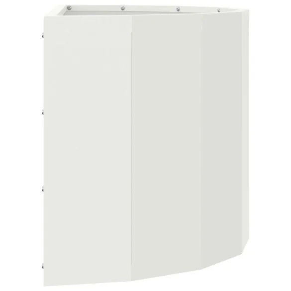 Jardinieră Albă Oțel 60x30x35 cm - Livrare Gratuită