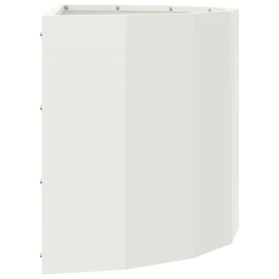 Jardinieră Albă Oțel 60x30x35 cm - Livrare Gratuită