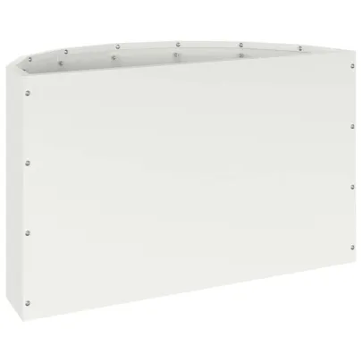 Jardinieră Albă Oțel 60x30x35 cm - Livrare Gratuită