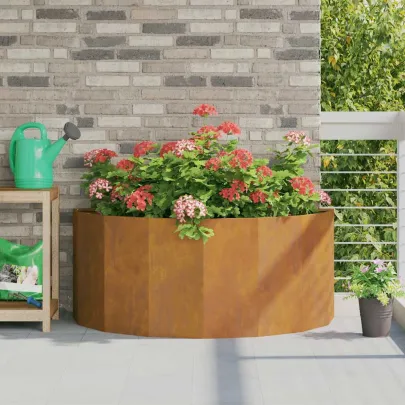 Jardinieră Ruginit Oțel 120x60x50 cm | Livrare Gratuită