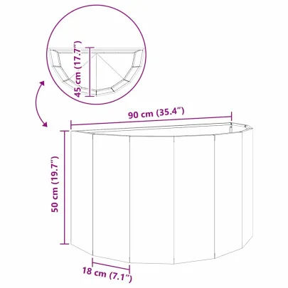 Jardinieră Verde măsliniu Oțel 90x45x50 cm | Livrare Gratuită