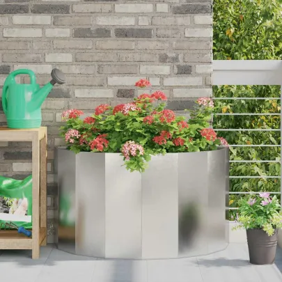 Jardinieră Argintiu Oțel Inoxidabil 90x45x50 cm