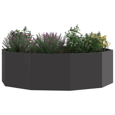 Jardinieră Oțel Negru 120x120x35 cm | Livrare Gratuită