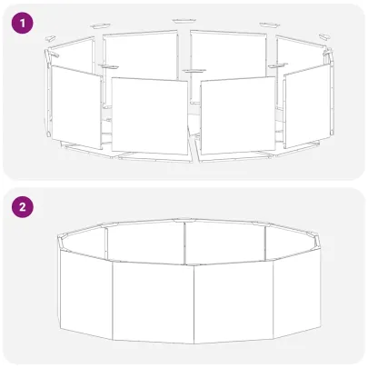 Jardinieră Albă Oțel 120x120x35 cm - Livrare Gratuită