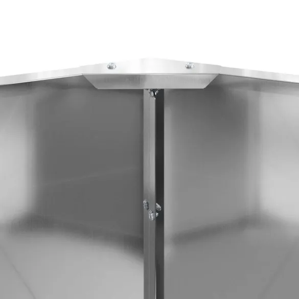 Jardinieră Oțel Galvanizat 120x120 cm - Livrare Gratuită