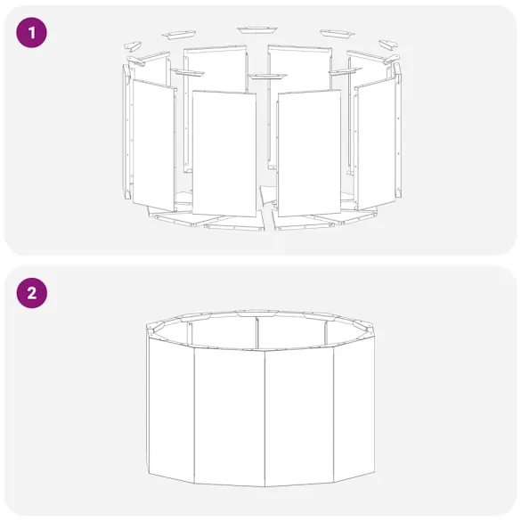 Jardinieră Albă Oțel 60x60x35 cm - Livrare Gratuită
