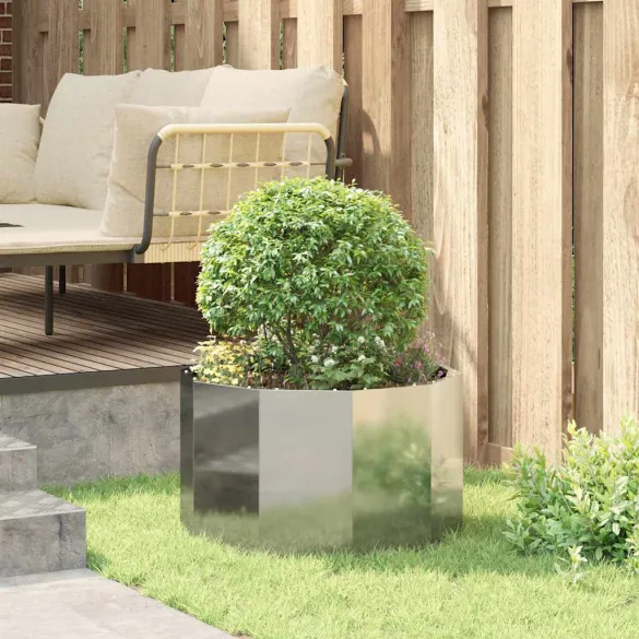 Jardinieră Argintiu Oțel Galvanizat 60x60x35 cm