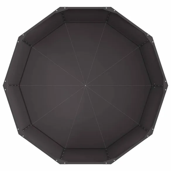 Jardinieră Oțel 120x120 cm Negru - Livrare Gratuită