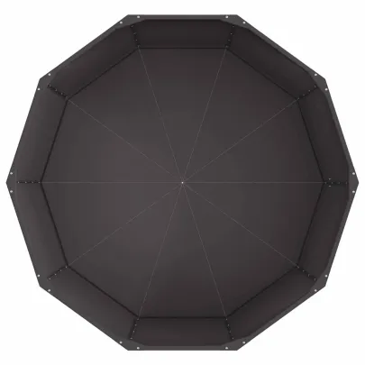 Jardinieră Oțel 120x120 cm Negru - Livrare Gratuită