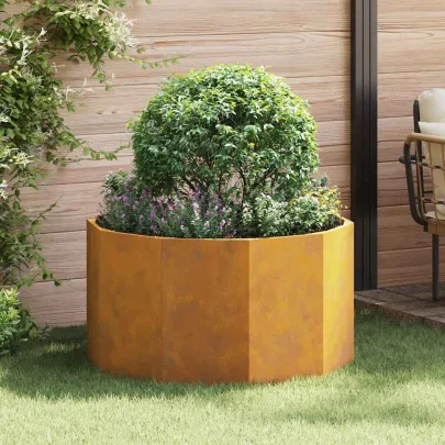 Jardinieră Rustică 90x90x50 cm Oțel Rezistent | Livrare Gratuită