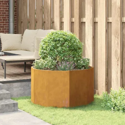 Jardinieră Rustică 90x90x50 cm Oțel Rezistent | Livrare Gratuită