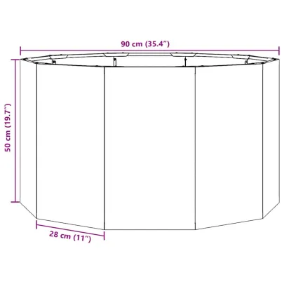 Jardinieră Rustică 90x90x50 cm Oțel Rezistent | Livrare Gratuită