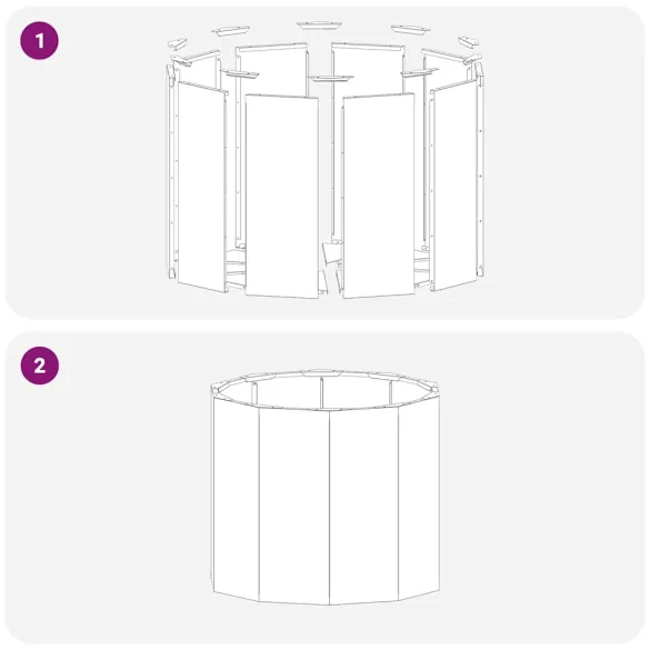 Jardinieră Albă Oțel 60x60x50 cm - Livrare Gratuită