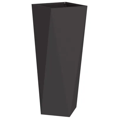 Jardinieră 2 bucăți Negru Oțel 30x30x75 cm | Livrare Gratuită