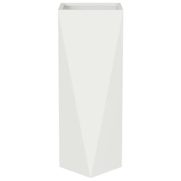 Jardinieră Albă Oțel 30x30x75 cm | Livrare Gratuită