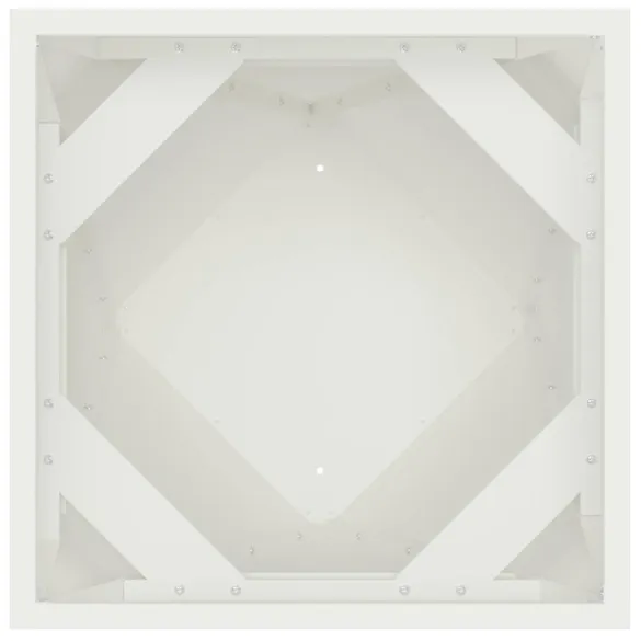 Jardinieră Albă Oțel 30x30x75 cm | Livrare Gratuită