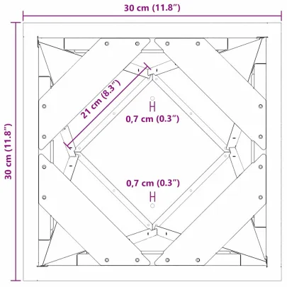 Jardinieră Albă Oțel 30x30x75 cm | Livrare Gratuită