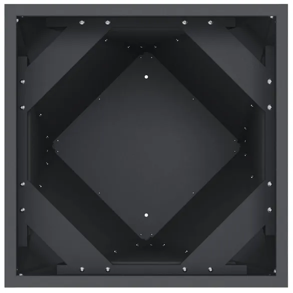 Jardinieră 2 pcs Antracit Oțel 30x30x75 cm