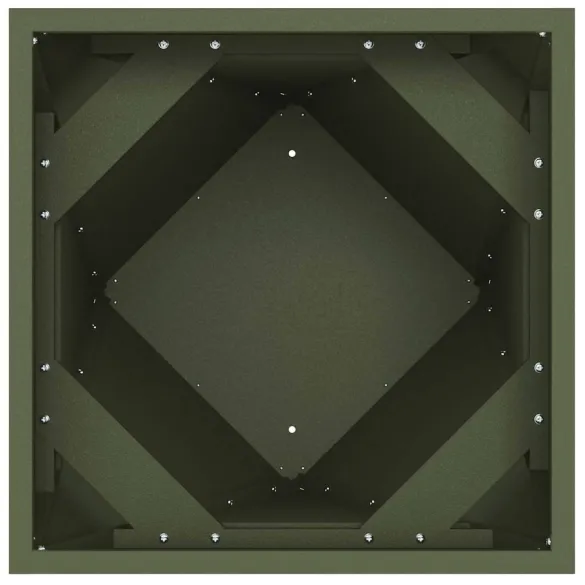 Jardinieră Oțel Verde 2 bucăți 30x30x75 cm | Livrare Gratuită