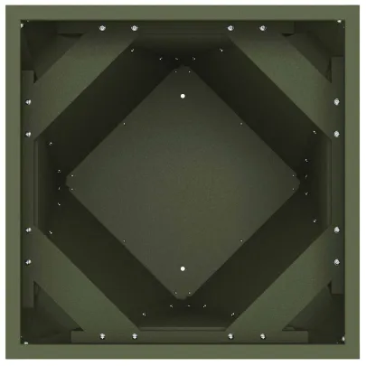 Jardinieră Oțel Verde 2 bucăți 30x30x75 cm | Livrare Gratuită