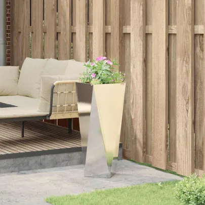 Jardinieră Argintiu Oțel Inoxidabil 30x30x75 cm