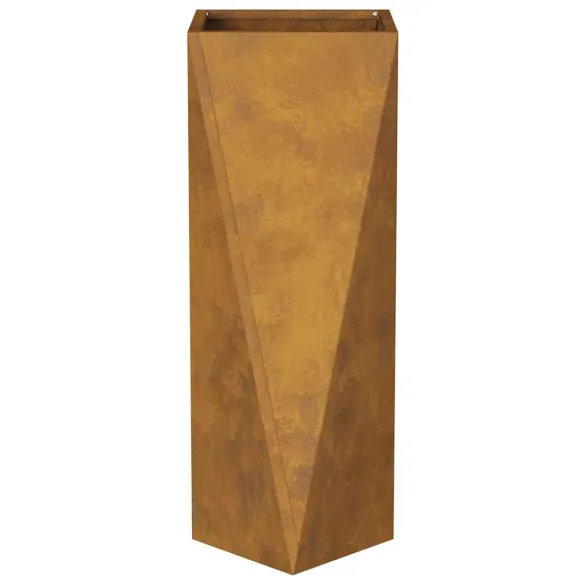 Jardinieră Ruginită Oțel 2 Bucăți | 30x30x75 cm