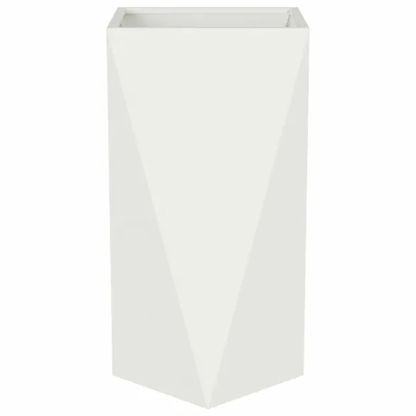 Jardinieră Albă Oțel 40x40x75 cm - Livrare Gratuită