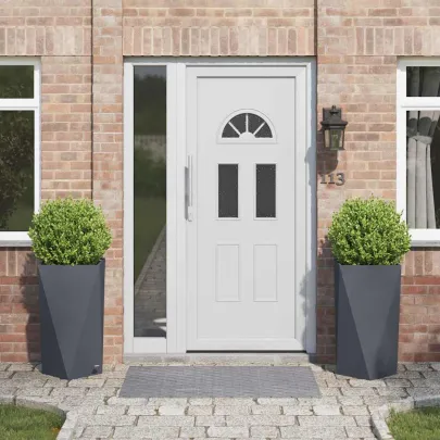 Jardinieră 2 bucăți Antracit Oțel 40x40x75 cm