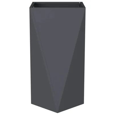 Jardinieră 2 bucăți Antracit Oțel 40x40x75 cm