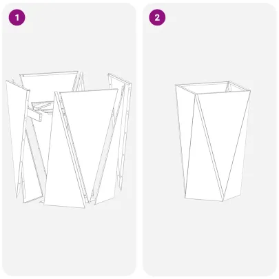 Jardinieră Argintiu Oțel Inoxidabil 40x40x75 cm