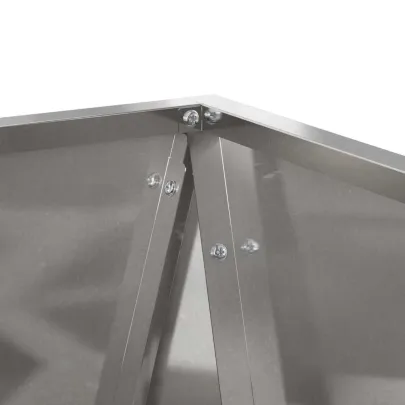 Jardinieră 2 bucăți Oțel Inoxidabil 40x40x75 cm Argintiu