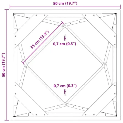 Jardinieră Albă 2 Bucăți Oțel | 50x50x75 cm | Livrare Gratuită