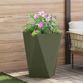 Jardinieră Verde măsliniu Oțel 50x50x75 cm - Livrare Gratuită