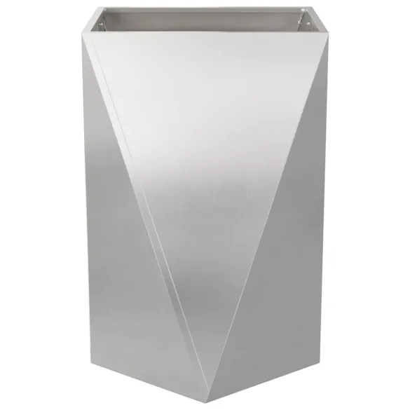 Jardinieră 2 pcs Argintiu Oțel Inoxidabil 50x50x75 cm