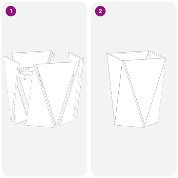 Jardinieră 2 pcs Argintiu Oțel Inoxidabil 50x50x75 cm