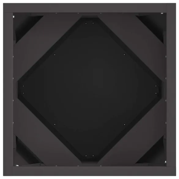 Jardinieră 2 bucăți Negru Oțel 30x30x30 cm - Decor Grădină