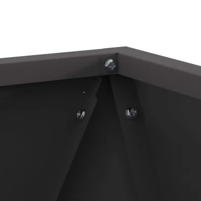 Jardinieră 2 bucăți Negru Oțel 30x30x30 cm - Decor Grădină