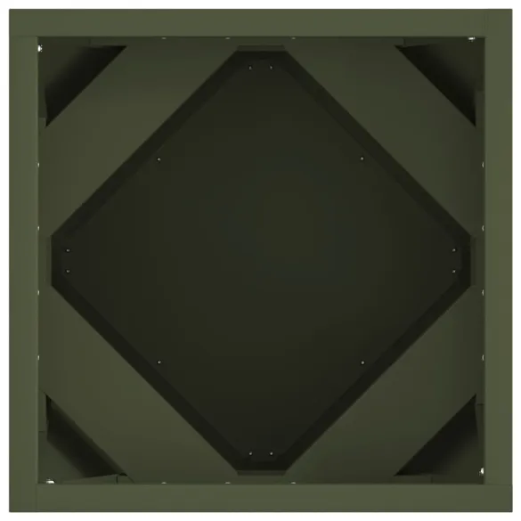 Jardinieră Oțel Verde 30x30x30 cm | 2 bucăți - Livrare Gratuită