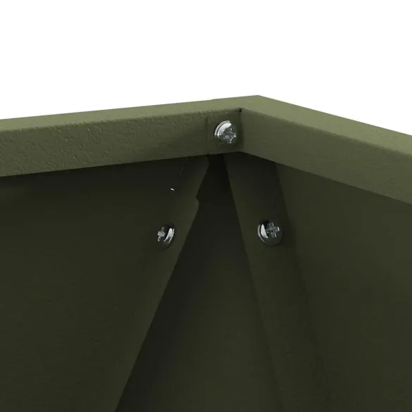 Jardinieră Oțel Verde 30x30x30 cm | 2 bucăți - Livrare Gratuită