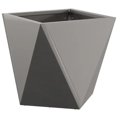 Set 2 Jardiniere Oțel Ruginit 30x30x30 cm - Livrare Gratuită