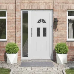 Jardinieră Albă 2 Bucăți Oțel 40x40x40 cm | Decor Grădină